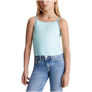 Vêtements Fille T-shirts manches courtes Calvin Klein Jeans  Bleu