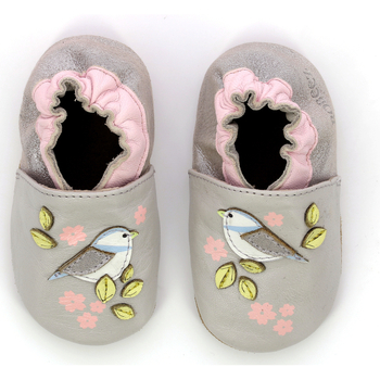 Chaussures Fille Chaussons bébés Robeez Nice Birds Gris