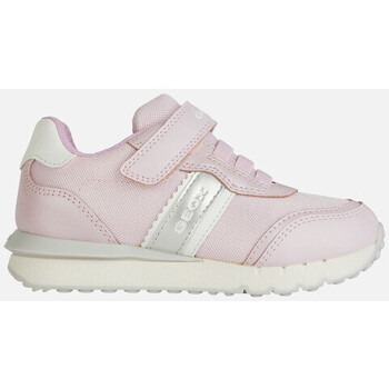Chaussures Fille Baskets mode Geox J FASTICS GIRL rose/blanc