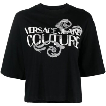 Vêtements Femme Polos manches longues Versace Jeans Couture 76HAHG01-CJ00G Noir