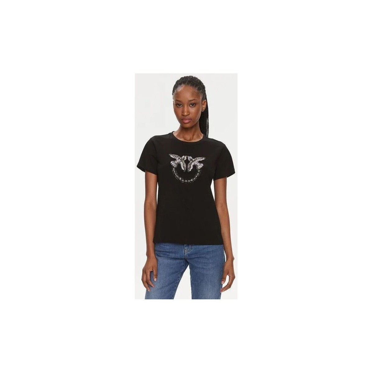 Vêtements Femme T-shirts crewneck & Polos Pinko QUENTIN 100535 A1R7-Z99 Noir