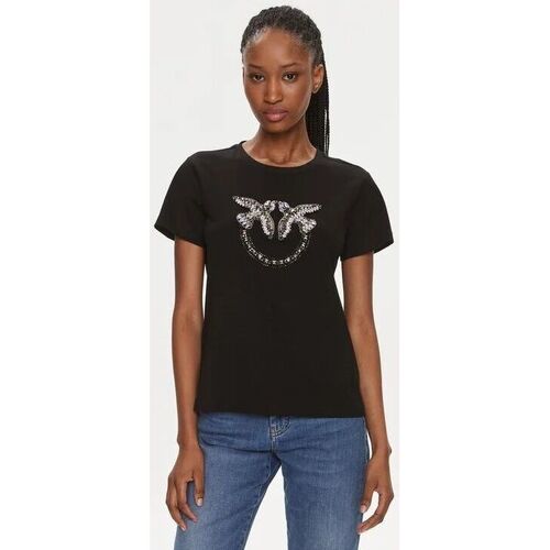 VêRoupa Femme T-shirts & Polos Pinko QUENTIN 100535 A1R7-Z99 Noir