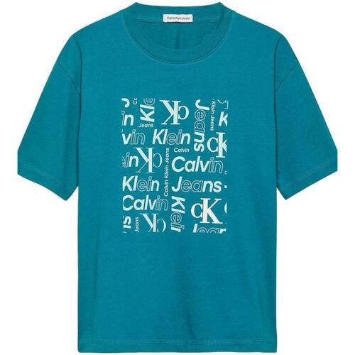 Vêtements Garçon T-shirts Rollers courtes Calvin Klein Jeans  Bleu