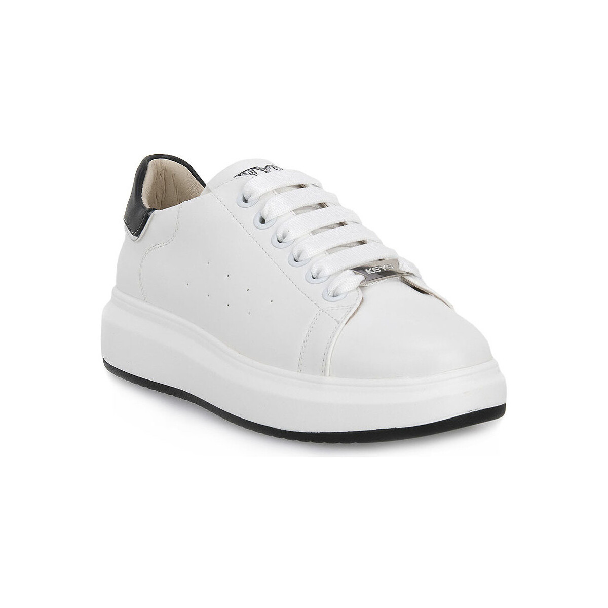 Chaussures Femme Baskets mode Keys WHITE BLK Blanc