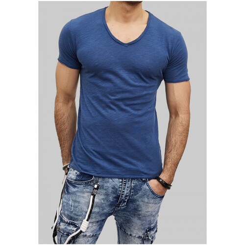 Vêtements Homme T-shirts manches courtes Kebello T-Shirt Bleu H Bleu