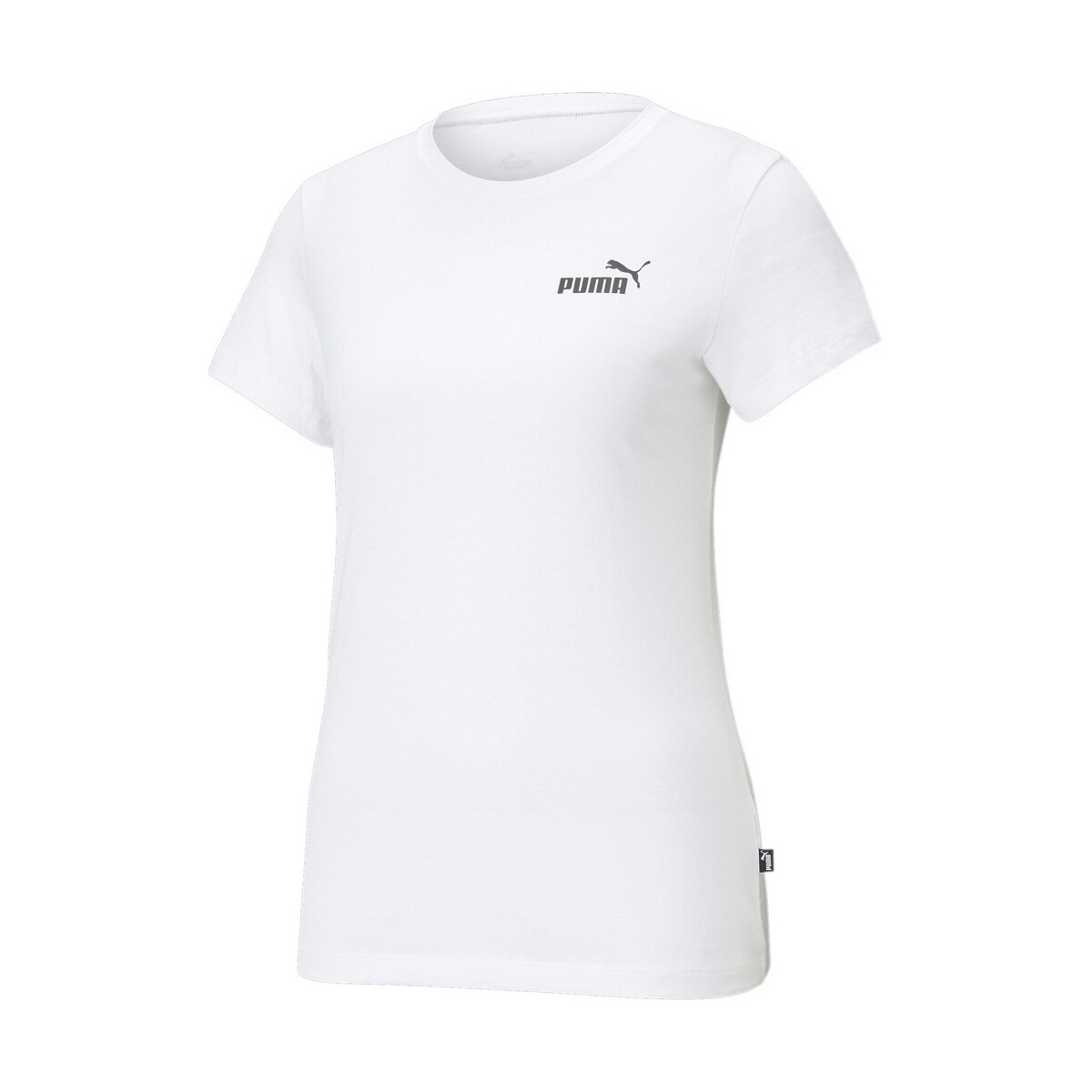 Vêtements Femme Polos manches courtes Puma ESS Small Logo Tee Blanc