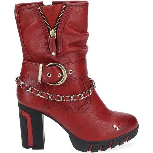 Chaussures Femme Boots Mustang Bottines Rouge