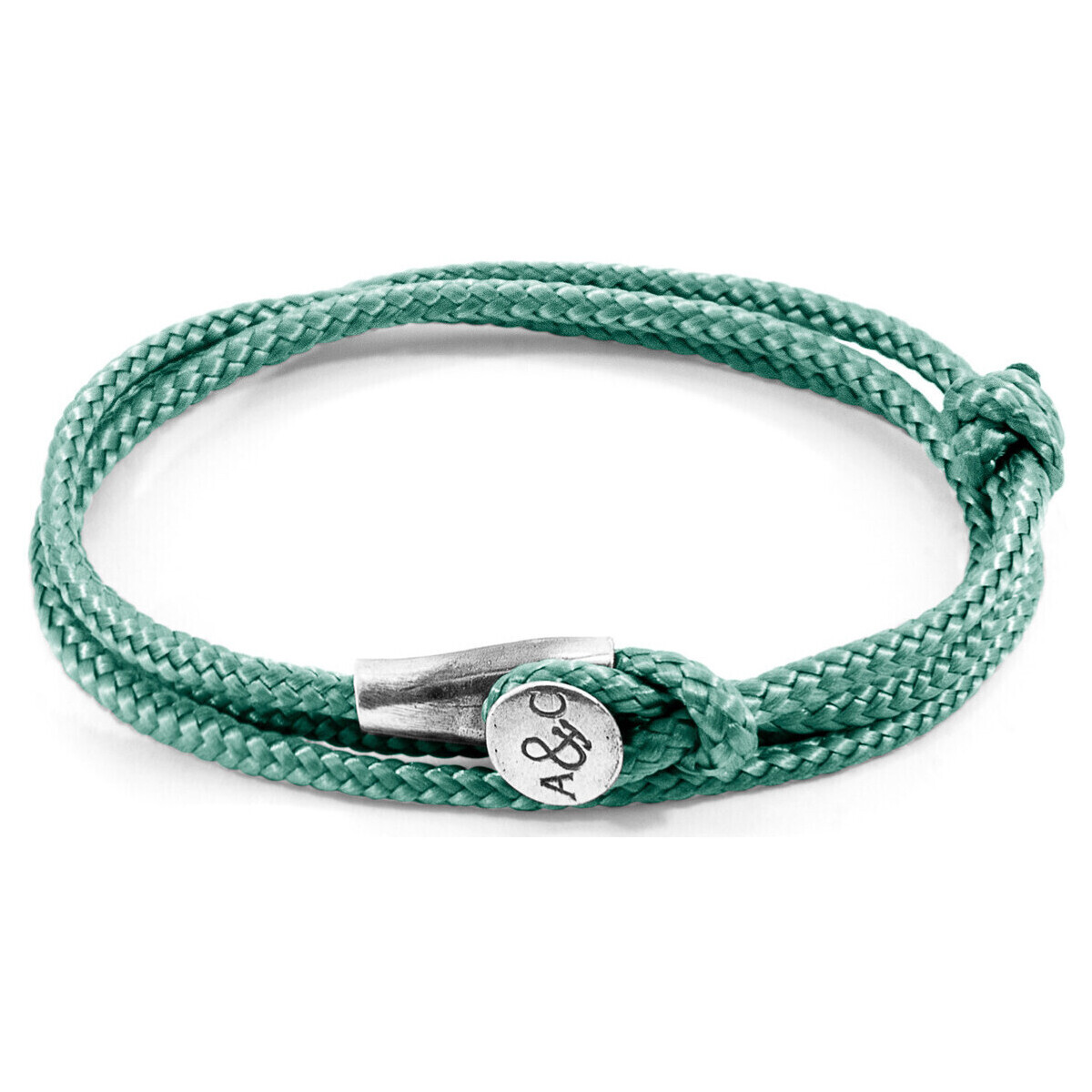 Montres & Bijoux Femme Bracelets Anchor & Crew Bracelet Dundee Argent Et Corde Vert