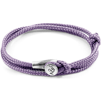 Montres & Bijoux Femme Bracelets Anchor & Crew Bracelet Dundee Argent Et Corde light purple