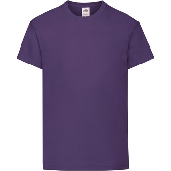 Vêtements Enfant T-shirts manches courtes Fruit Of The Loom Original Violet