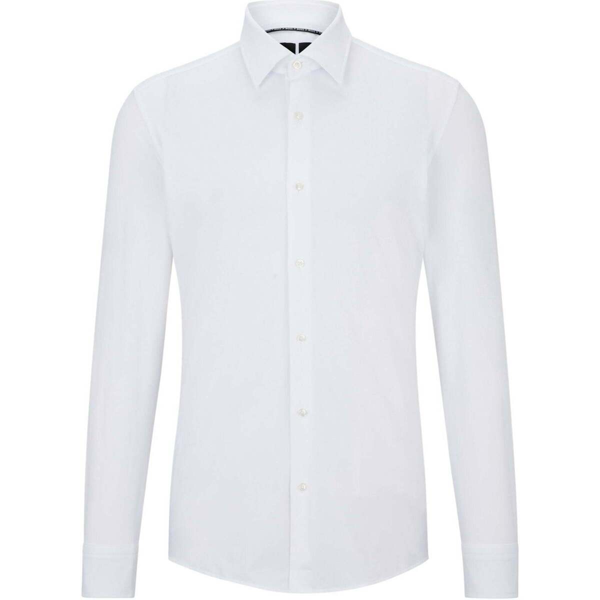 Vêtements Homme Chemises manches longues BOSS Chemise  ajustée blanche stretch Blanc