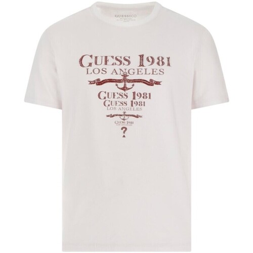 Vêtements Homme T-shirts manches courtes Guess M4GI27 J1314 Blanc