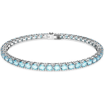 Montres & Bijoux Femme Bracelets Swarovski Bracelet  Matrix tennis bleu Taille L Blanc