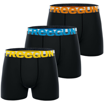 Sous-vêtements Homme Boxers Freegun Lot de 3 boxers homme en coton Dynamique Noir