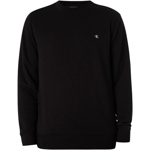 Vêtements Homme Sweats Calvin Klein Jeans Distressed Sweat-shirt à badge brodé sur la poitrine Noir