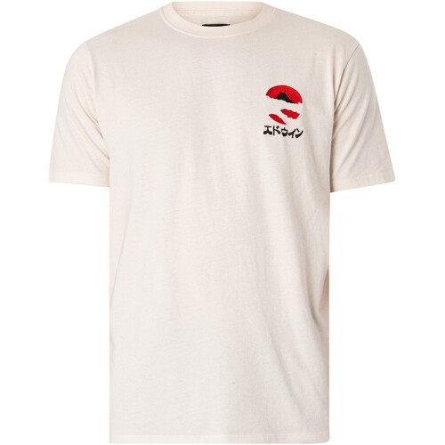 Vêtements Homme T-shirts manches courtes Edwin T-shirt poitrine Kamifuji Blanc