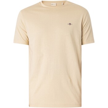 Vêtements Homme Tops / Blouses Gant T-shirt régulier à bouclier Beige