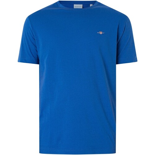 Vêtements Homme T-shirts manches courtes Gant T-shirt régulier à bouclier Bleu