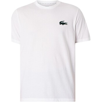 Vêtements Homme Pyjamas / Chemises de nuit Lacoste T-shirt à logo Lounge Chest Blanc