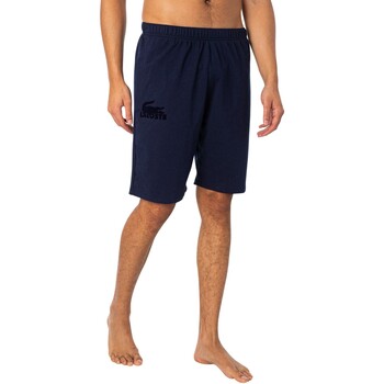 Vêtements Homme Pyjamas / Chemises de nuit Lacoste Short en molleton à logo Lounge Bleu