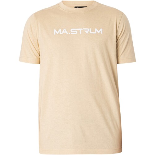 Vêtements Homme T-shirts manches courtes Ma.strum T-shirt imprimé poitrine Beige