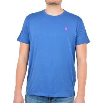 Vêtements Homme Débardeurs / T-shirts sans manche perforated polo shirt. MICK 49351 EH33 Bleu