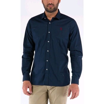 Vêtements Homme Chemises manches longues U.S Polo Assn. ZAM 50655 EH03 Bleu