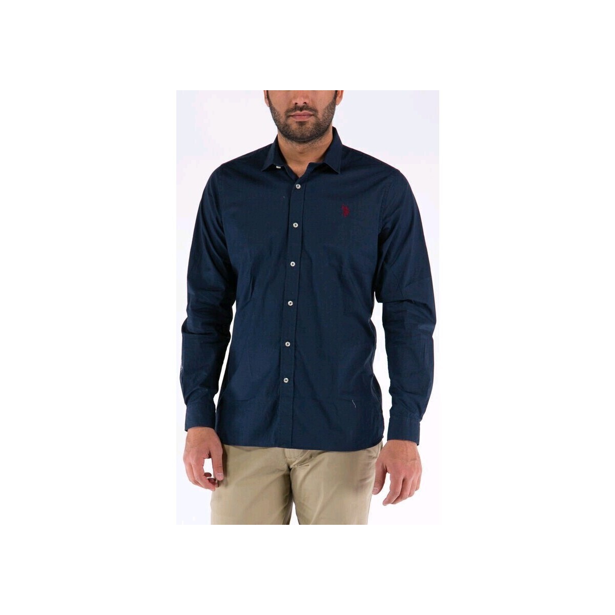 Vêtements Homme Chemises manches longues U.S Polo Assn. ZAM 50655 EH03 Bleu