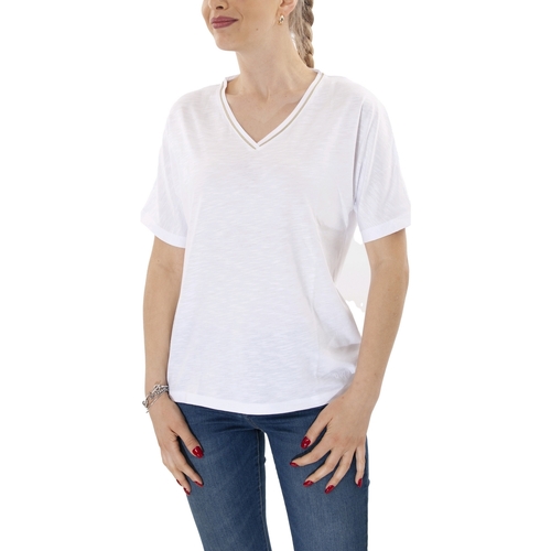 Vêtements Femme Débardeurs / T-shirts sans manche Geox W3510C-T2872 Blanc