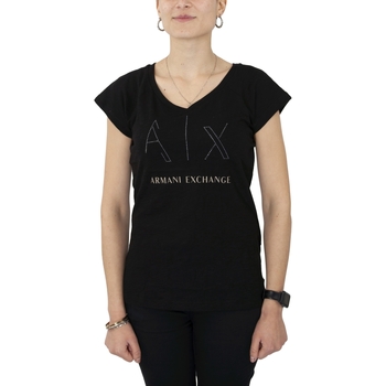 Vêtements Femme Débardeurs / T-shirts sans manche EAX 3RYTFF YJ2XZ Noir