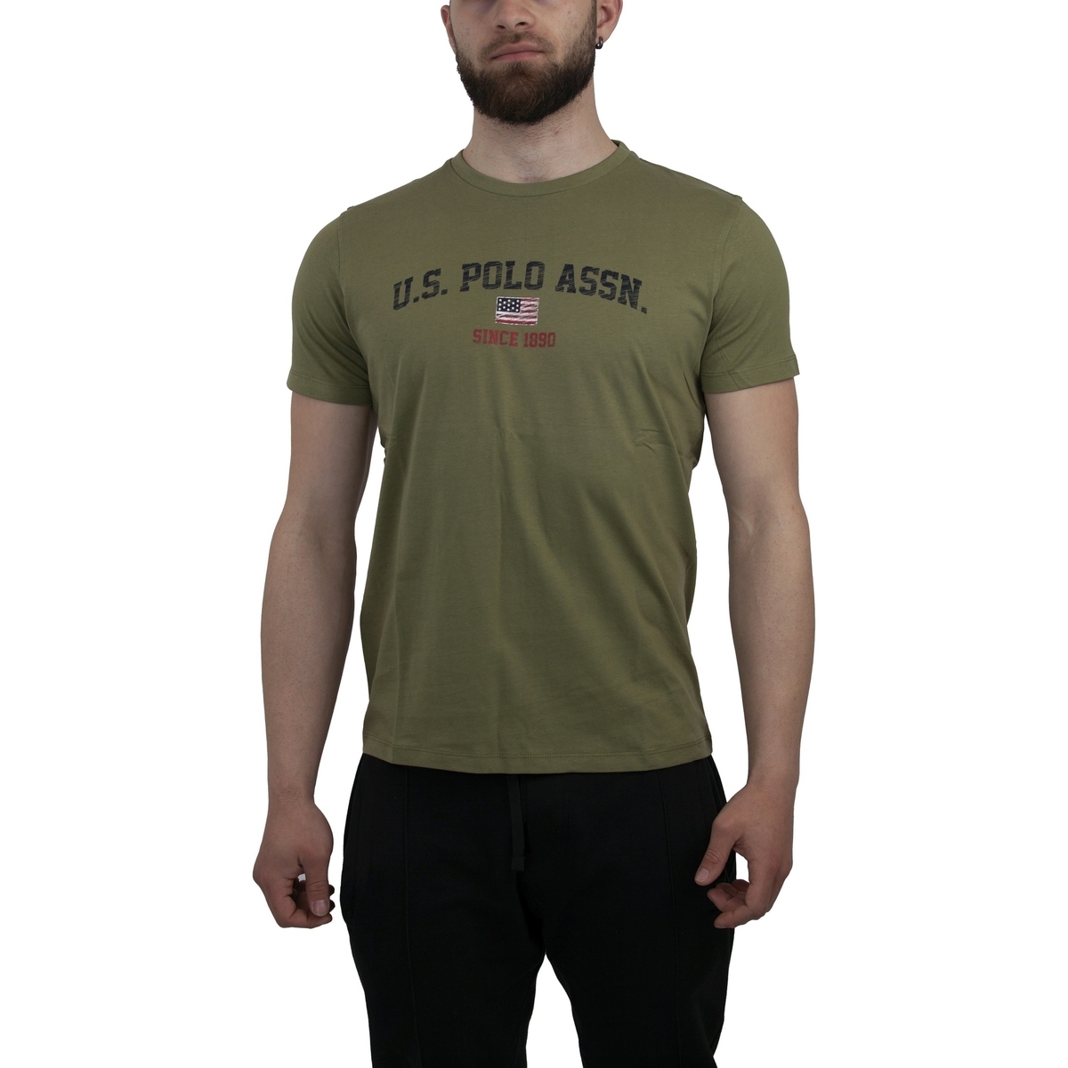 Vêtements Homme Débardeurs / T-shirts sans manche U.S Polo Assn. MICK 49351 P6FB Vert