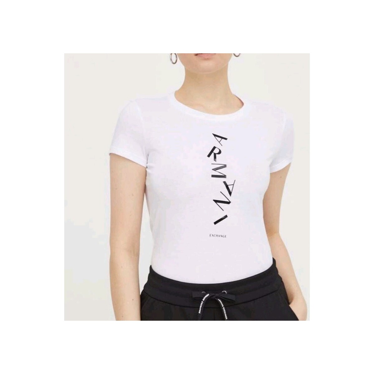 Vêtements Femme Débardeurs / T-shirts Barrie sans manche EAX 3DYT49 YJG3Z Blanc