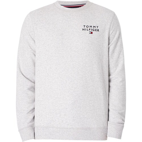 Vêtements Homme Pyjamas / Chemises de nuit Tommy Hilfiger Sweat-shirt Lounge à logo brodé Gris