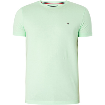 Vêtements Homme T-shirts manches courtes Tommy Small Hilfiger T-shirt extensible extra fin Vert