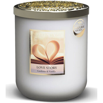 Maison & Déco Bougies / diffuseurs Kontiki Bougie Heart and Home Love Story Blanc