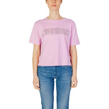 Vêtements Femme T-shirts manches courtes Guess V4GI18 I3Z14 Rose