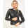 Vêtements Femme Blousons Guess Veste courte femme noire  avec zip asymétrique Noir