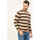 Vêtements Homme Pulls Yes Zee Pull col rond homme  rayé Marron