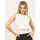 Vêtements Femme kortärmad t-shirt med logotyp Top court plissé femme Beige