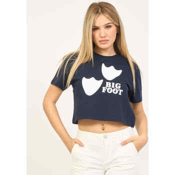 Vêtements Femme T-shirts & Polos D3016m Vint17 - Abrum-10000 T-shirt court col rond femme Bleu