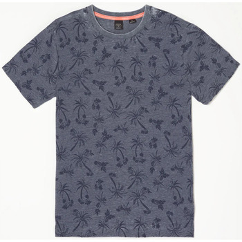 Vêtements Homme T-shirts & Polos Le Temps des Cerises T-shirt osmel à motif palmier Bleu