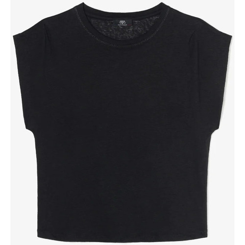 Vêtements Femme T-shirts & Polos Le Temps des Cerises T-shirt muflier en lin noir Noir