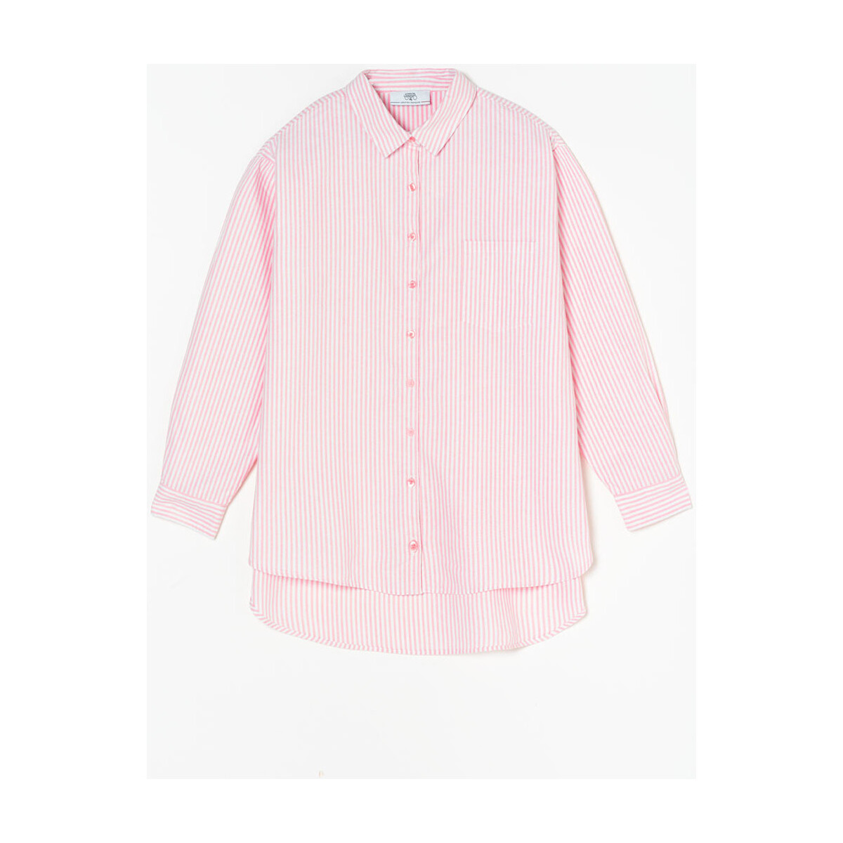 Vêtements Fille Chemises / Chemisiers Le Temps des Cerises Chemise oversize natygi à rayures roses Rose
