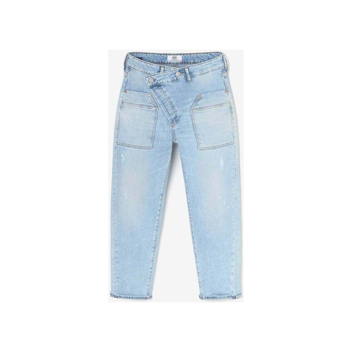 Vêtements Femme Jeans Le Temps des Cerises Cosy pocket boyfit 7/8ème jeans destroy bleu Bleu