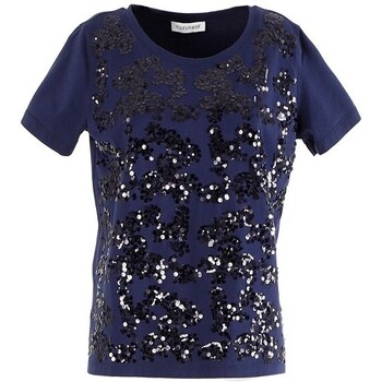 Vêtements Femme T-shirts manches courtes Café Noir JT919 Bleu