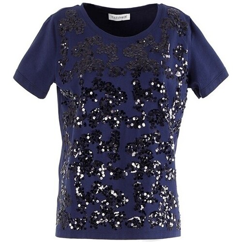 Vêtements Femme T-shirts manches courtes Café Noir JT919 Bleu