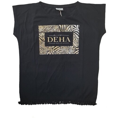 Vêtements Femme T-shirts manches courtes Deha D23250 Noir