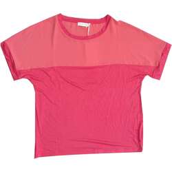 Vêtements Femme T-shirts manches courtes Café Noir KJT059 Rouge
