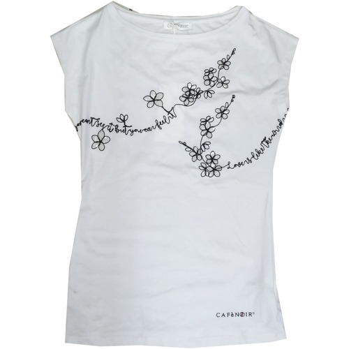Vêtements Femme T-shirts manches courtes Café Noir KJT050 Blanc
