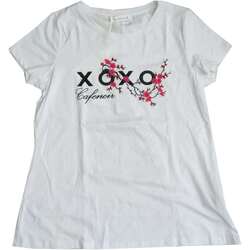 Vêtements Femme T-shirts manches courtes Café Noir KJT037 Blanc